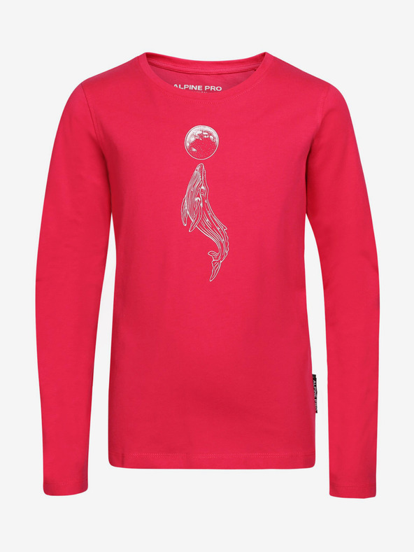 ALPINE PRO Temno rožnata dekliška majica ALPINE PRO Olero