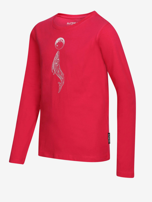 ALPINE PRO Temno rožnata dekliška majica ALPINE PRO Olero