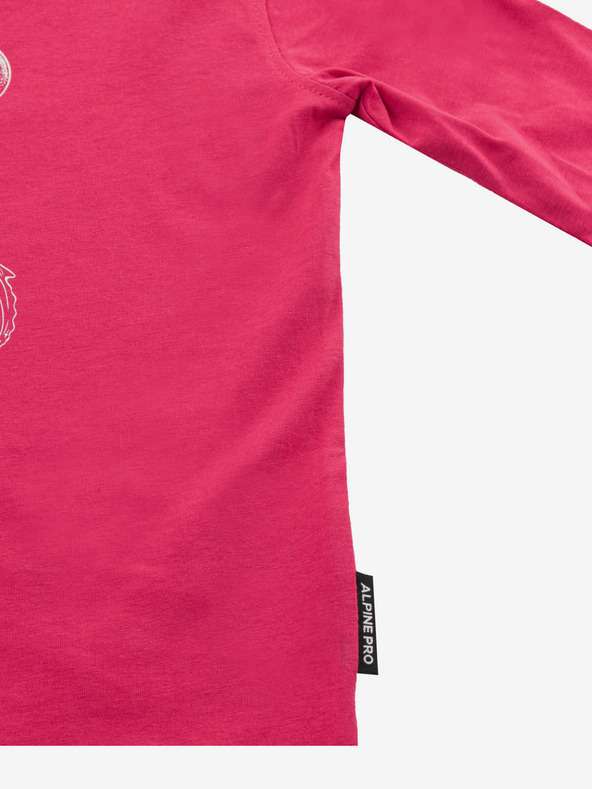 ALPINE PRO Temno rožnata dekliška majica ALPINE PRO Olero
