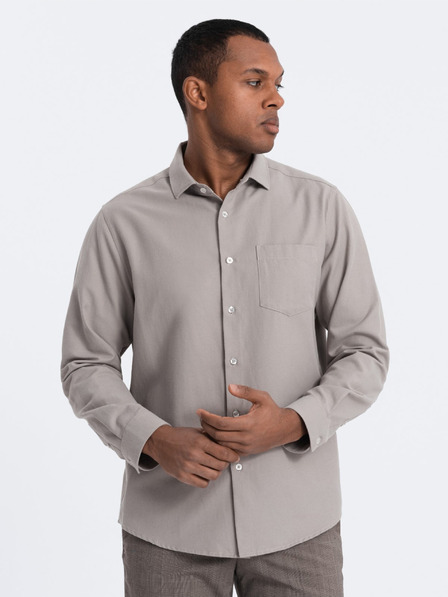 Ombre Clothing Moška siva majica Ombre Clothing