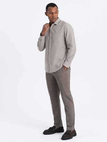 Ombre Clothing Moška siva majica Ombre Clothing