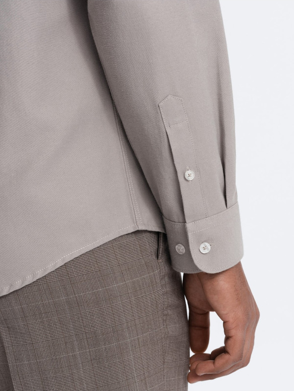 Ombre Clothing Moška siva majica Ombre Clothing