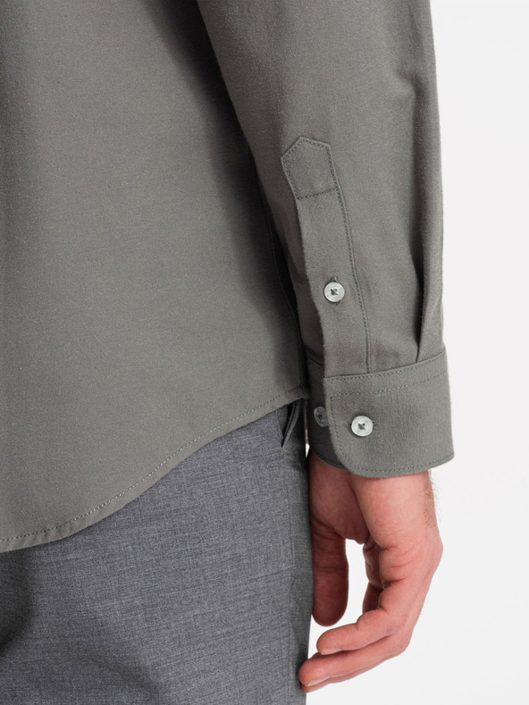 Ombre Clothing Kaki moška srajca Ombre Clothing