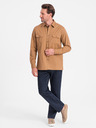 Ombre Clothing Rjava moška srajca Ombre Clothing