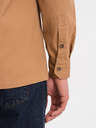 Ombre Clothing Rjava moška srajca Ombre Clothing