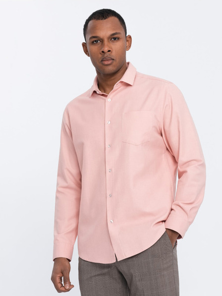 Ombre Clothing Svetlo roza moška srajca Ombre Clothing