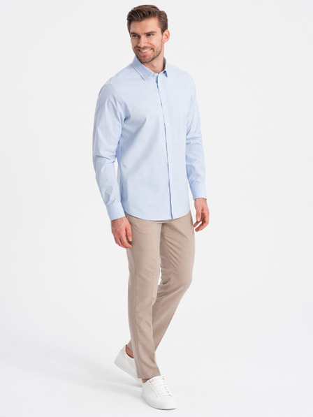 Ombre Clothing Svetlo modra moška srajca Ombre oblačila