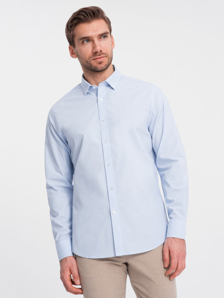 Ombre Clothing Svetlo modra moška srajca Ombre oblačila