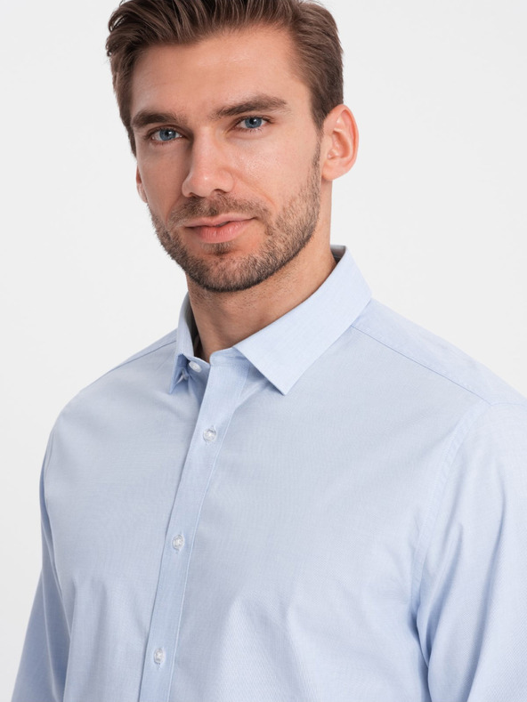 Ombre Clothing Svetlo modra moška srajca Ombre oblačila