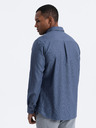 Ombre Clothing Temno modra moška srajca Ombre oblačila