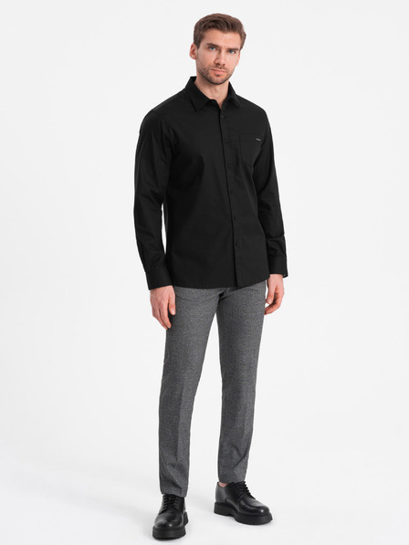 Ombre Clothing Črna moška srajca Ombre Clothing