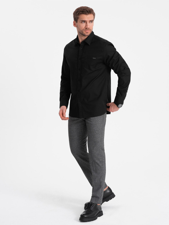 Ombre Clothing Črna moška srajca Ombre Clothing
