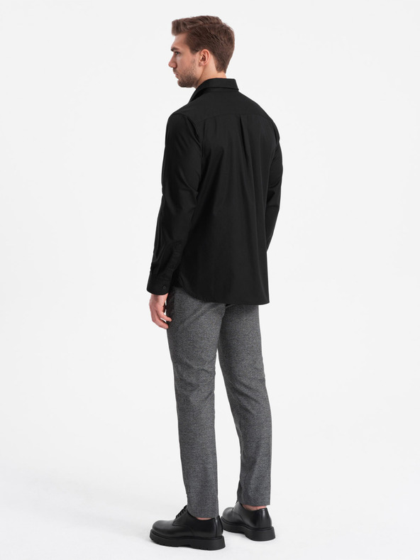 Ombre Clothing Črna moška srajca Ombre Clothing