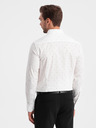 Ombre Clothing Bela moška srajca z vzorcem by Ombre Clothing