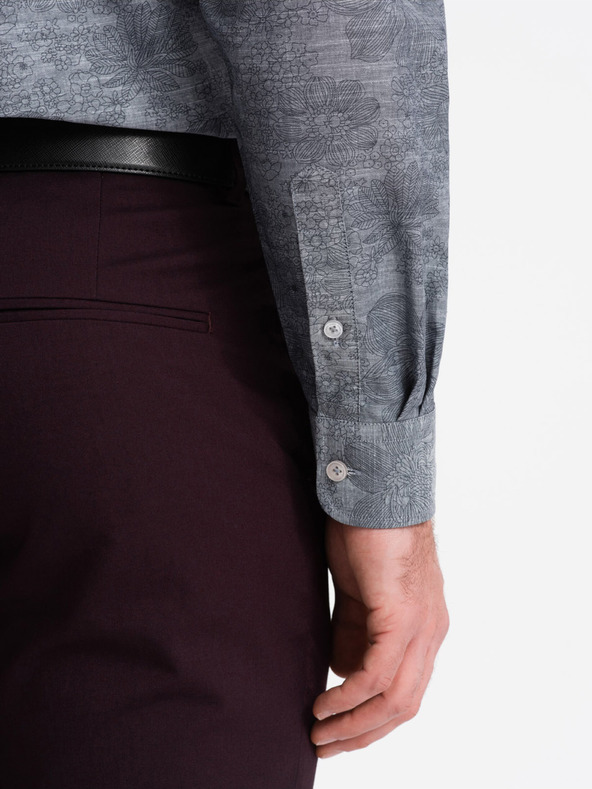 Ombre Clothing Siva moška srajca z vzorcem Ombre Clothing