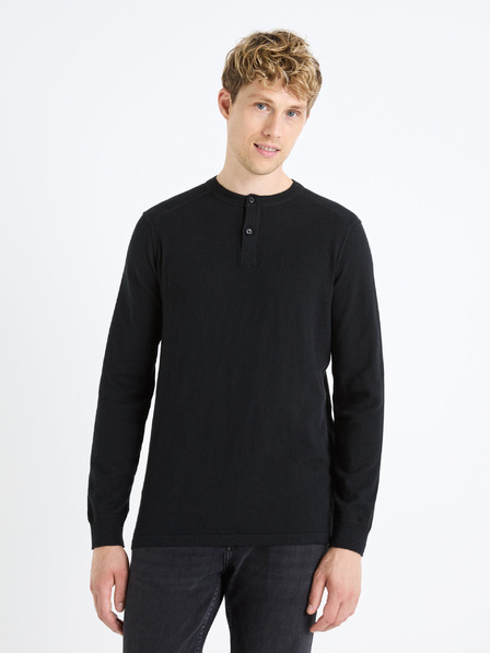 Celio Črn moški osnovni pulover Celio Fepax