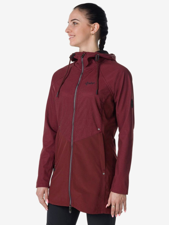 Kilpi Ženski softshell plašč v bordo barvi Kilpi LASIKA-W