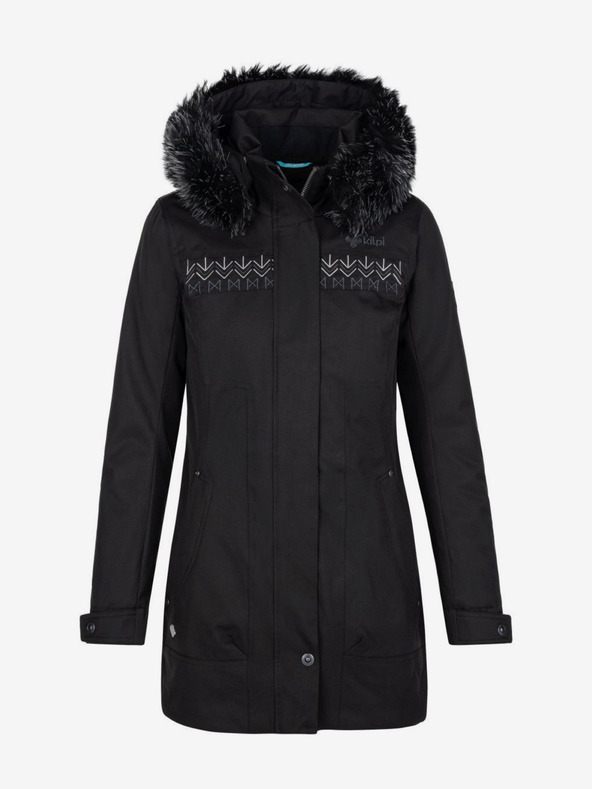 Kilpi Črn ženski zimski plašč Kilpi PERU-W