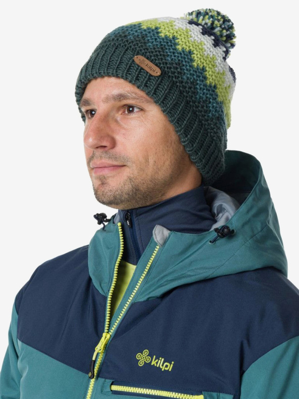 Kilpi Temno zelena moška zimska pletena kapa Kilpi SKAL-M