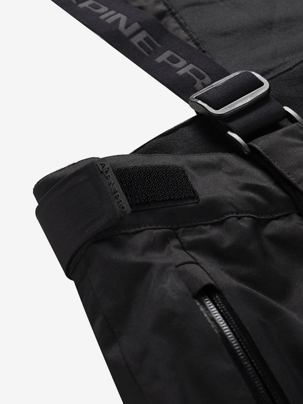 ALPINE PRO Črne moške smučarske hlače z membrano PTX ALPINE PRO Feler