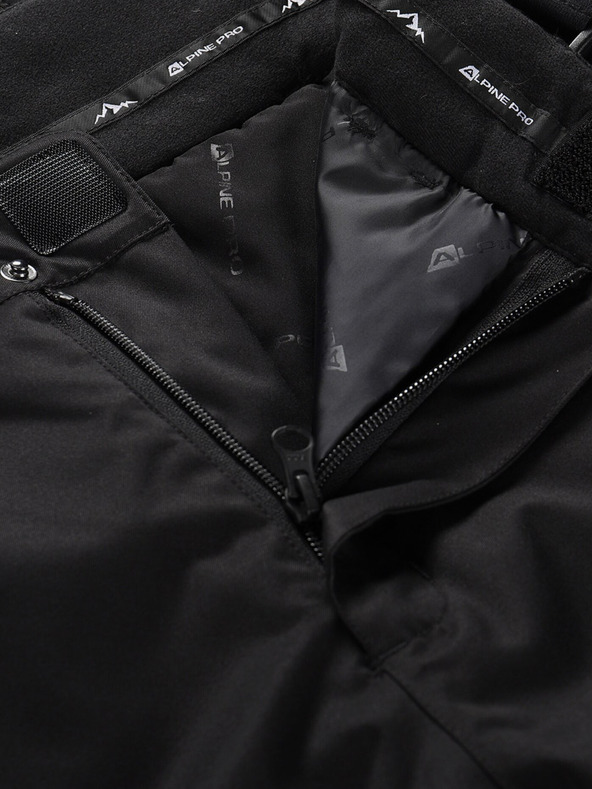 ALPINE PRO Črne moške smučarske hlače z membrano PTX ALPINE PRO Feler