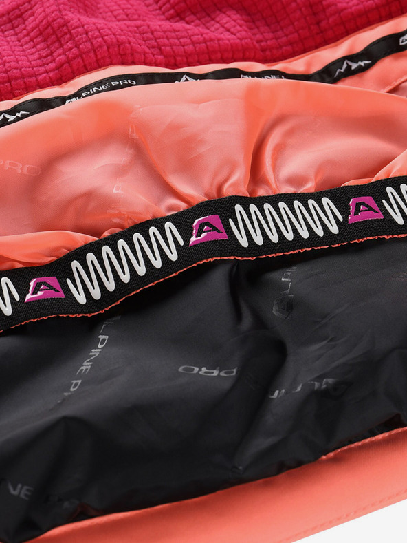 ALPINE PRO Oranžno-rožnata dekliška smučarska jakna z membrano PTX ALPINE PRO Reamo