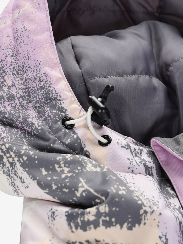 ALPINE PRO Sivo-vijolična ženska smučarska jakna z membrano PTX ALPINE PRO Uzera