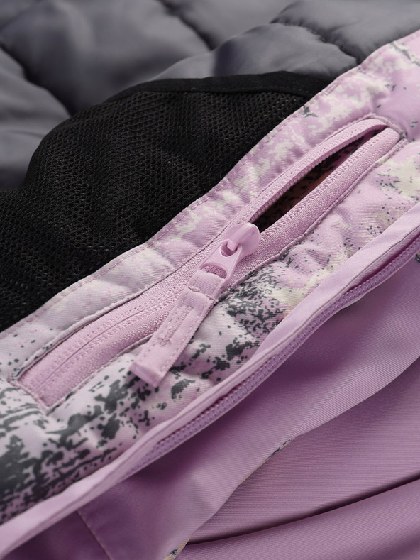 ALPINE PRO Sivo-vijolična ženska smučarska jakna z membrano PTX ALPINE PRO Uzera