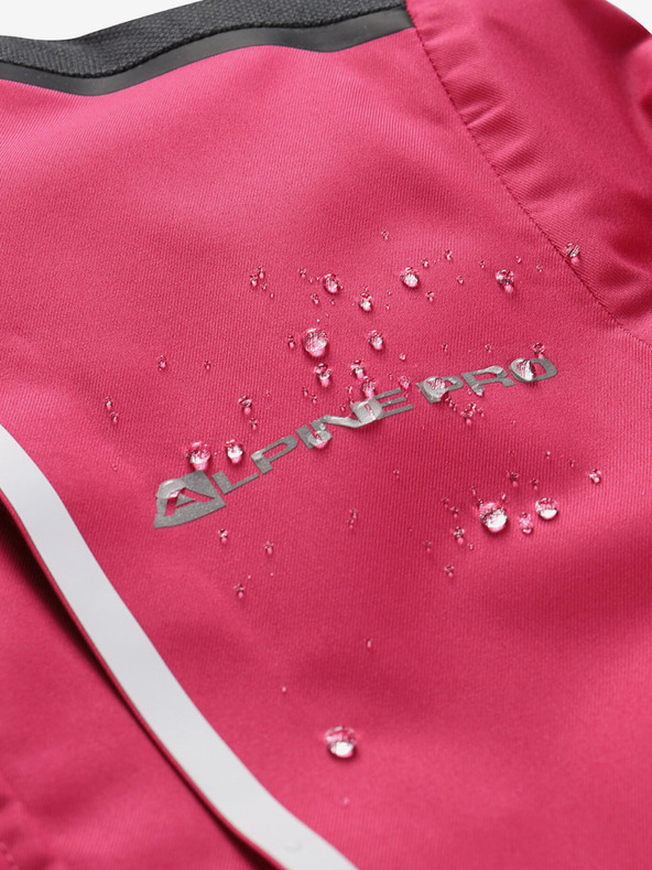 ALPINE PRO Temno roza dekliška smučarska jakna z membrano PTX ALPINE PRO Zaribo