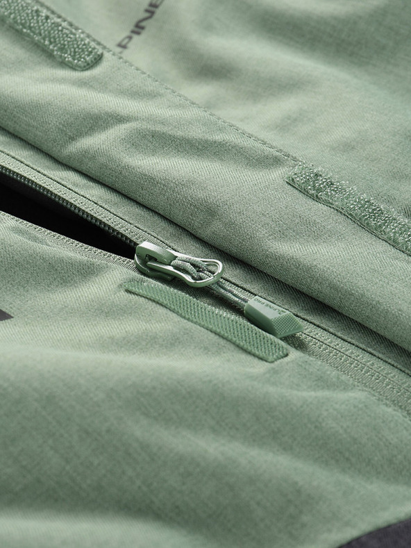 ALPINE PRO Zelena otroška smučarska jakna z membrano PTX ALPINE PRO Zaribo