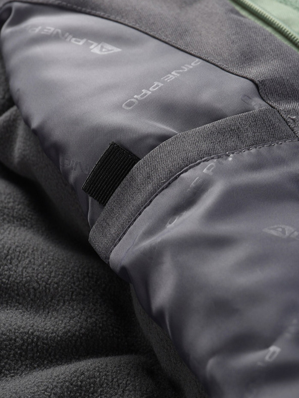 ALPINE PRO Zelena otroška smučarska jakna z membrano PTX ALPINE PRO Zaribo