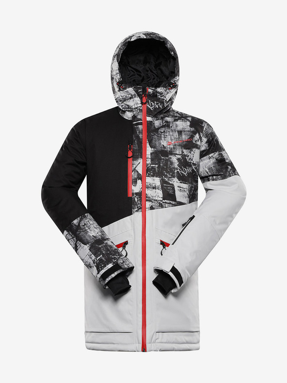 ALPINE PRO Siva moška smučarska jakna ALPINE PRO Uzer