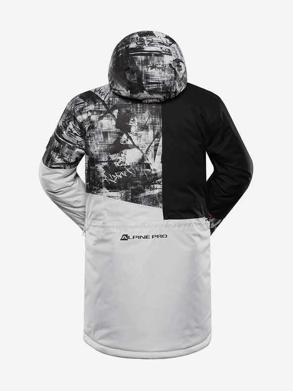 ALPINE PRO Siva moška smučarska jakna ALPINE PRO Uzer
