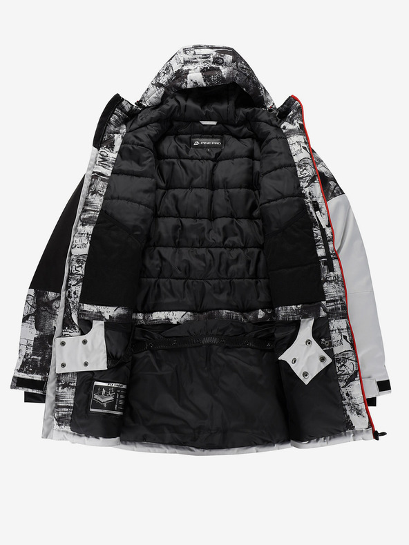 ALPINE PRO Siva moška smučarska jakna ALPINE PRO Uzer