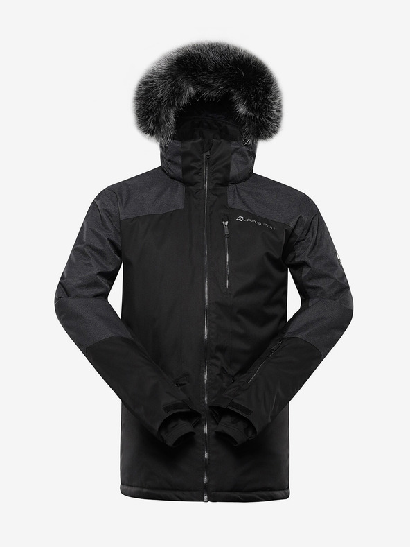 ALPINE PRO Črna moška smučarska jakna ALPINE PRO Olad