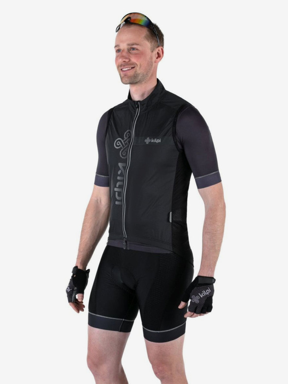 Kilpi Črn moški kolesarski jopič Kilpi FLOW-M