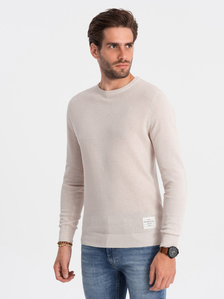 Ombre Clothing Bež moški pulover Ombre oblačila