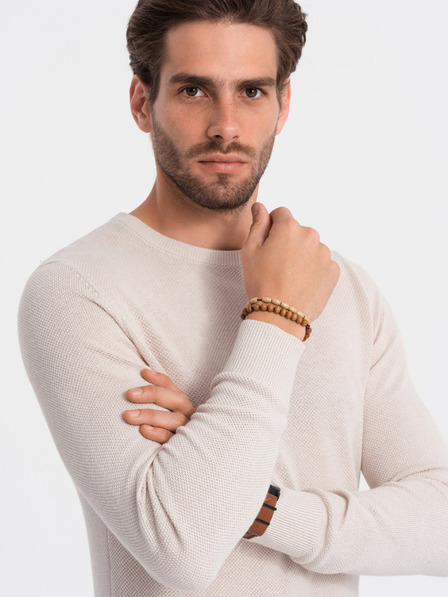 Ombre Clothing Bež moški pulover Ombre oblačila