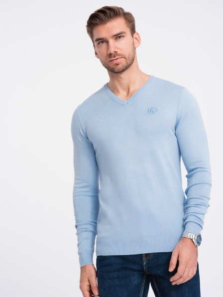 Ombre Clothing Svetlo modra moška oblačila Ombre pulover