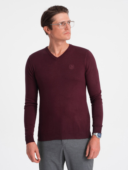 Ombre Clothing Moški bordo pulover Ombre Clothing