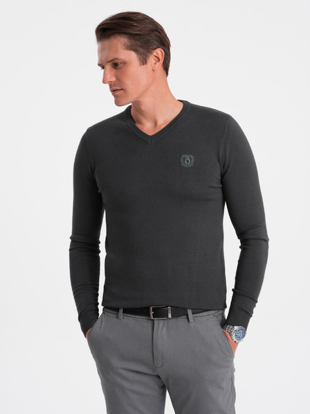 Ombre Clothing Temno siva Moški pulover Ombre Oblačila