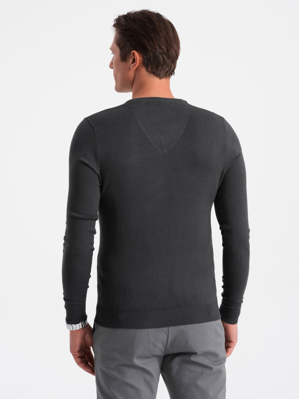 Ombre Clothing Temno siva Moški pulover Ombre Oblačila