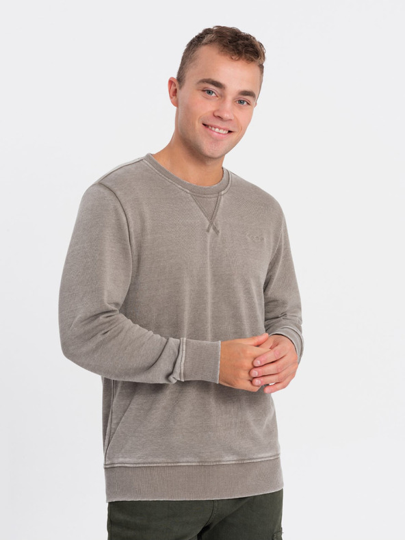 Ombre Clothing Beige Moška jopa Ombre oblačila