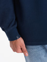 Ombre Clothing Temno modra moška majica z osnovnim ovratnikom Ombre Clothing