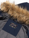 Ombre Clothing Temno modra moška zimska jakna z umetnim krznom Ombre Clothing Alaskan