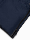 Ombre Clothing Temno modra moška zimska jakna z umetnim krznom Ombre Clothing Alaskan