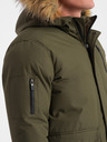 Ombre Clothing Zelena moška zimska jakna z umetnim krznom Ombre Clothing Alaskan