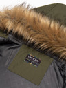 Ombre Clothing Zelena moška zimska jakna z umetnim krznom Ombre Clothing Alaskan