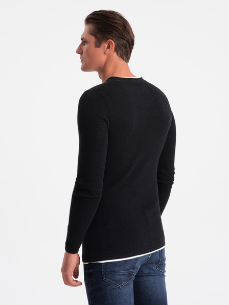 Ombre Clothing Črn moški pulover Ombre Clothing