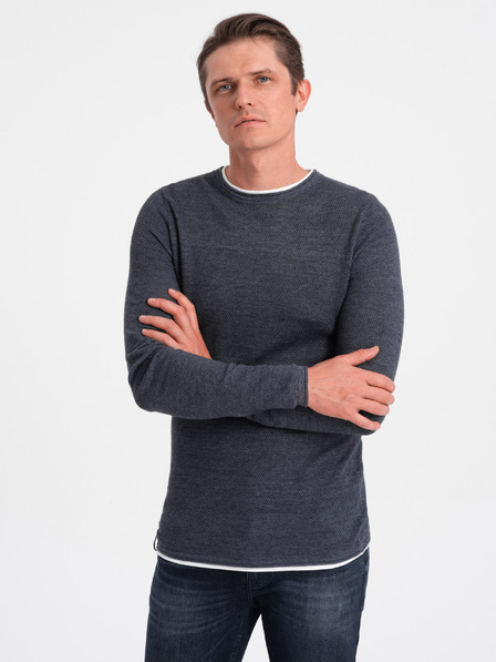 Ombre Clothing Temno modra moška jopa Ombre oblačila